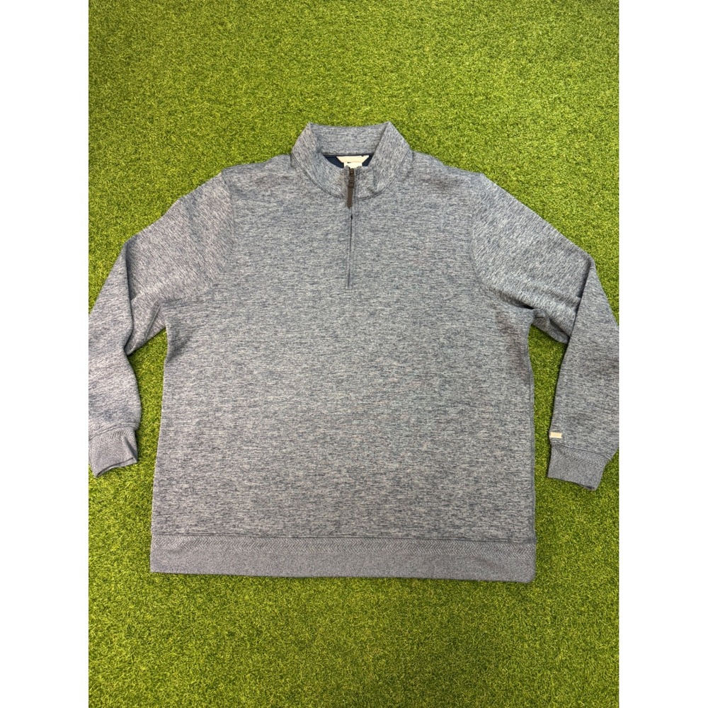 Nike Dri-FIT Mens XXL Blue Heathered Quarter Zip Pullover Golf Training Top